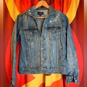 Embroidered Flower Denim Jacket